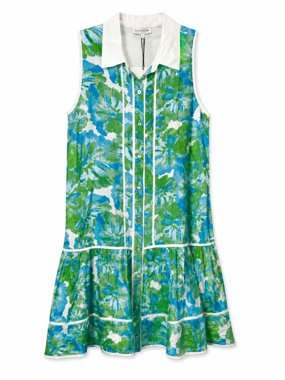 🌺 Entro Floral Sleeveless Button-Front Dress - Picture 3 of 4